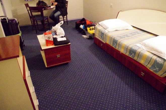 図3 滞在先ホテルでの様子